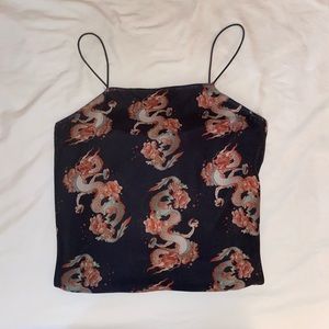 twik Dragon Pattern Mesh Dress